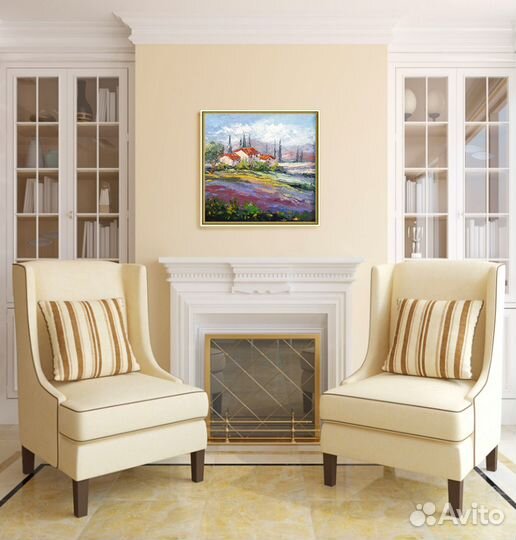 Картина Пейзаж прованса, мастихин, масло, холст