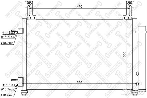 10-45611-SX радиатор кондиционера Chevrolet M