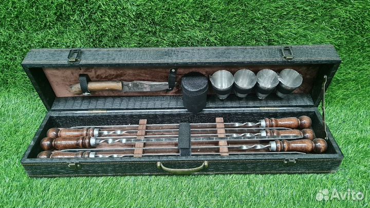 Набор шампуров Подарочный набор + Нож Кизлярский