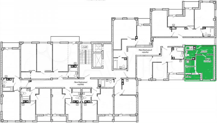 1-к. квартира, 33,2 м², 1/10 эт.