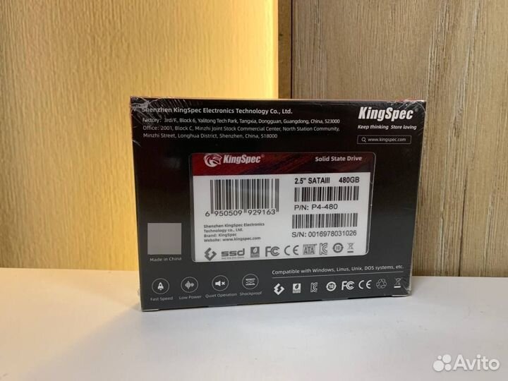 SSD-накопитель SATA 3 KingSpec 480 GB