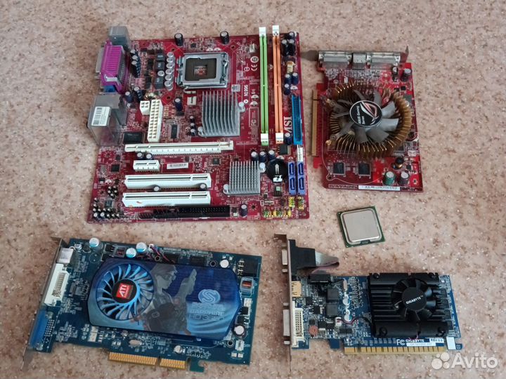 Видеокарты и материнская плата и процессор