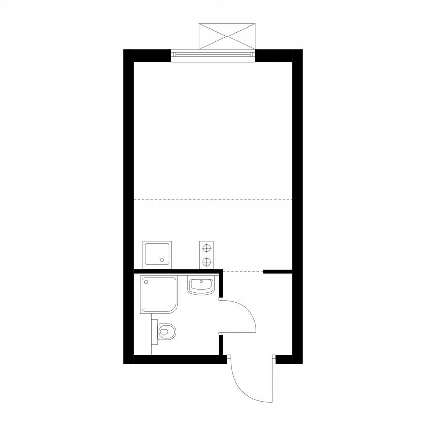 Квартира-студия, 20,1 м², 33/33 эт.