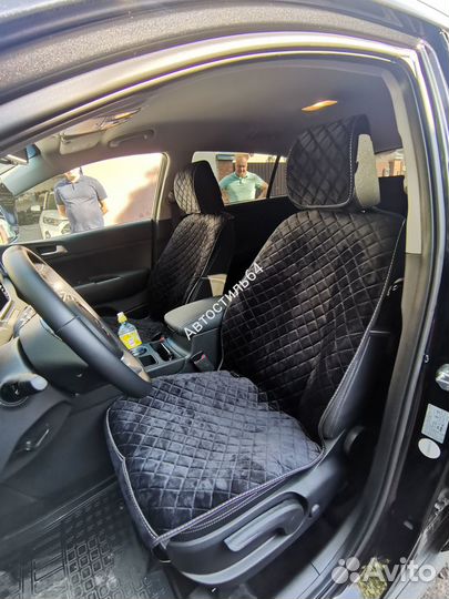 Накидки на сиденья из велюра