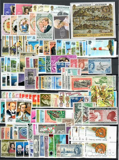 Марки Британские и Франц. колонии 140 шт. MNH **