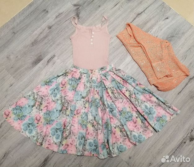 River island юбка, топ, 40-42р