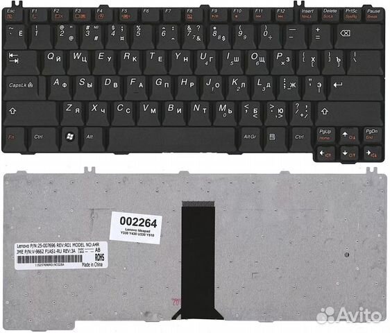 Клавиатура Lenovo IdeaPad G530 3000, C100, F31, F5