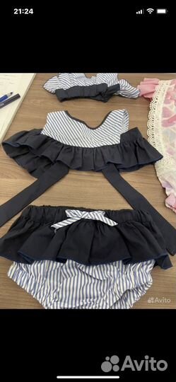 Пакетом Купальники новые от 6 до 12 месяцев