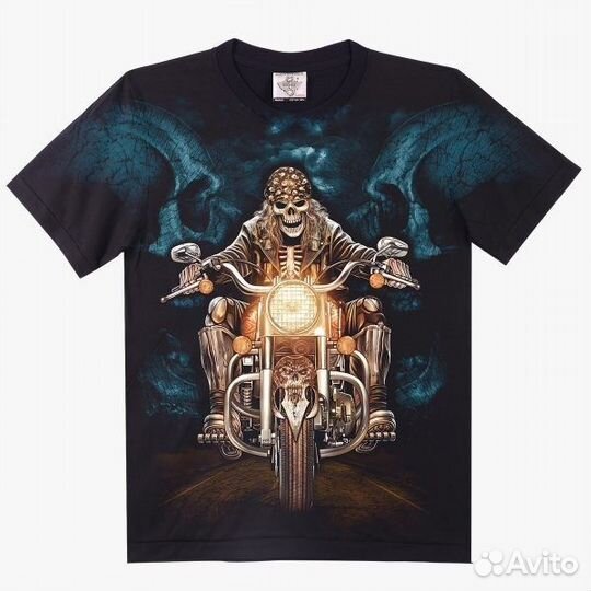 Футболка Skull Biker Motorcycle