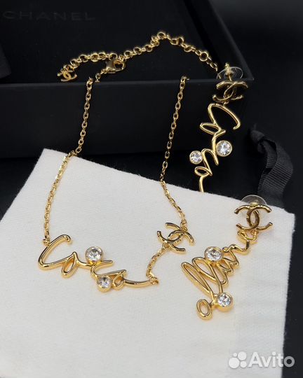 Chanel колье серьги