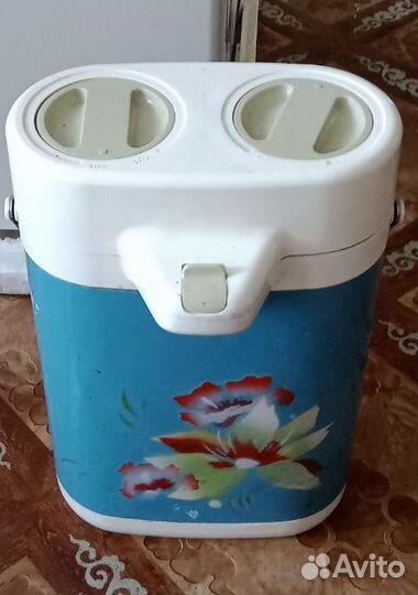 Термос двойной 1л + 1л