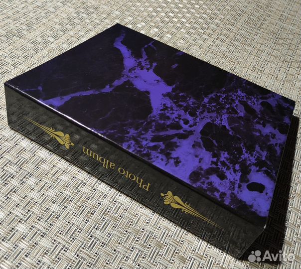 Фотоальбом Синий мрамор (200 фото;10x15 см), новый