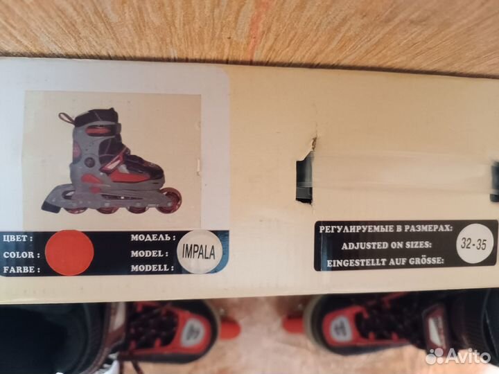 Роликовые коньки детские раздвижные