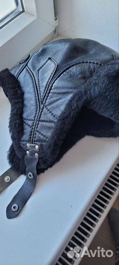 Мужская зимняя шапка/натур. мех и кожа