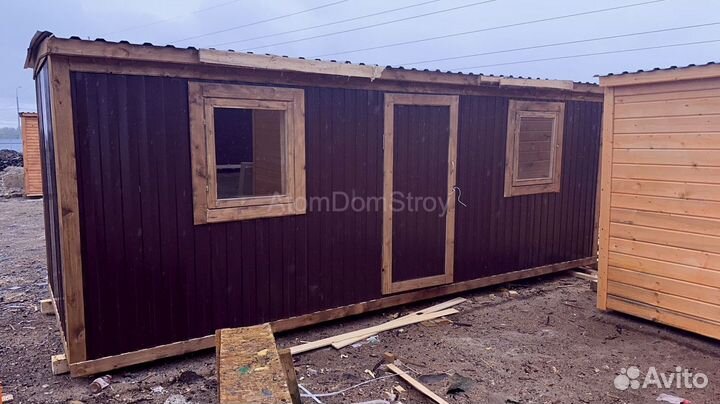 Бытовка деревянная утепленная с электрикой