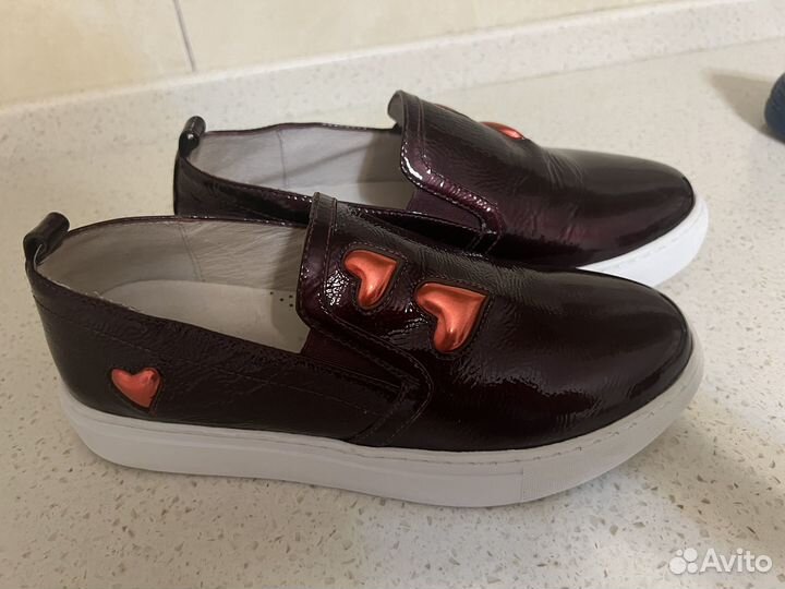 Слипоны натуральная кожа 36