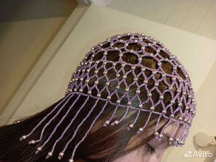 Шапочка из бисера для восточных танцев