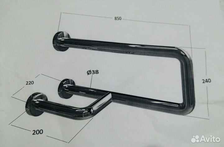Поручни опорные для инвалидов(ммг)