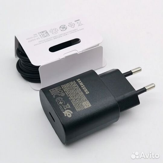 Сетевое зарядное устройство + кабель, Samsung 25W