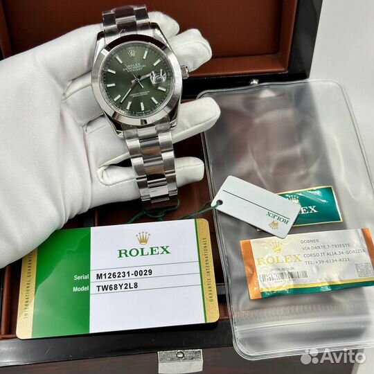 Часы Rolex DateJust green 41mm