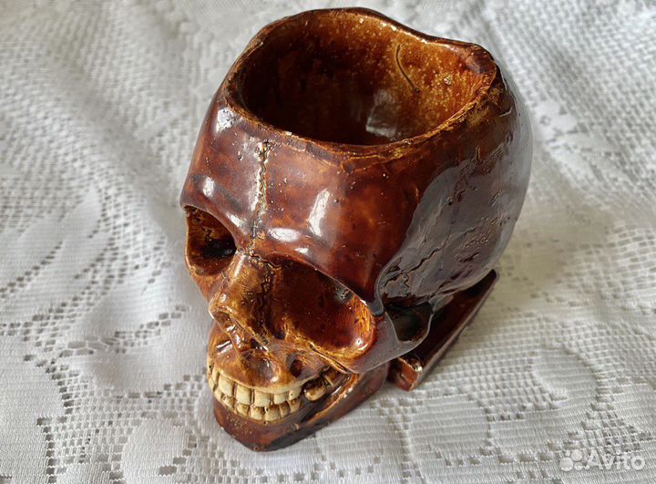 Ваза Череп из гипса