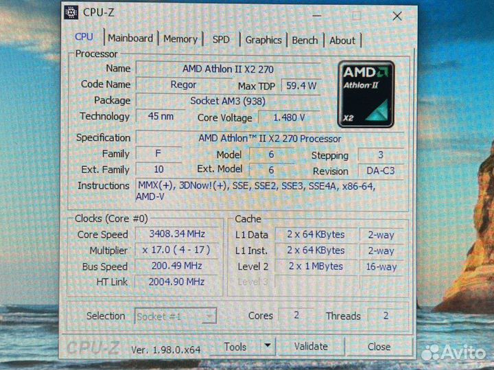 Amd athlon ii x2 270