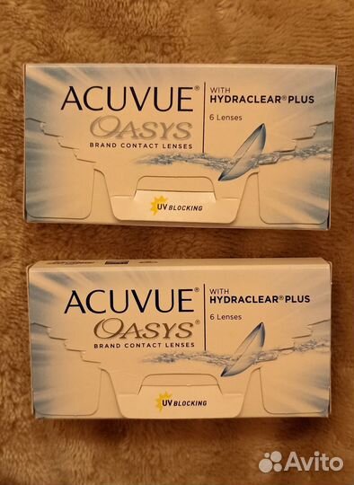 Линзы acuvue oasys двухнедельные -2.5. -1.25