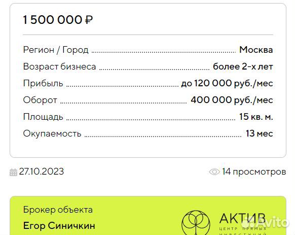 Цветочный магазин готовый бизнес