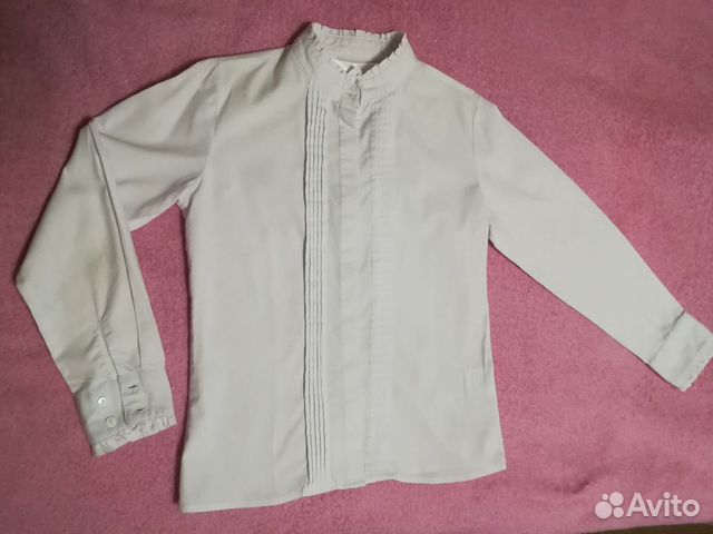Рубашка белая для девочки р.140 modis
