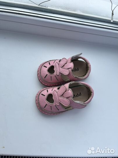 Босоногие сандалии натуральная кожа