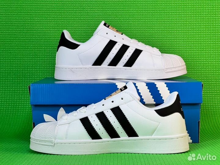 Кроссовки Adidas Superstar White Luxe Качество