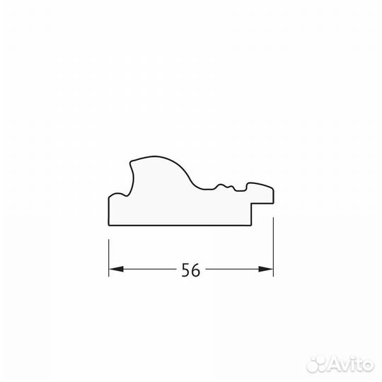 Зеркало Виньетка золото 600x800мм BY 3965 фацет