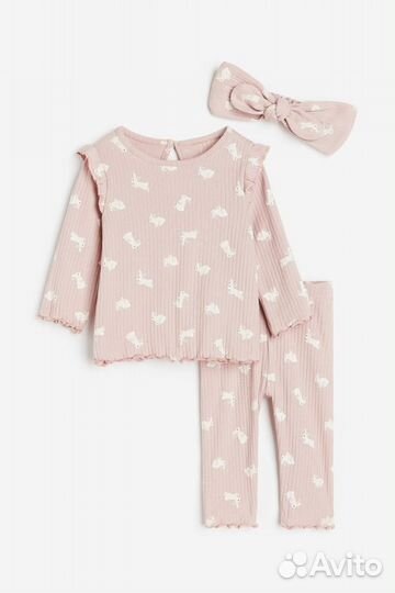 Комплект хлопковый для девочки h&m 86