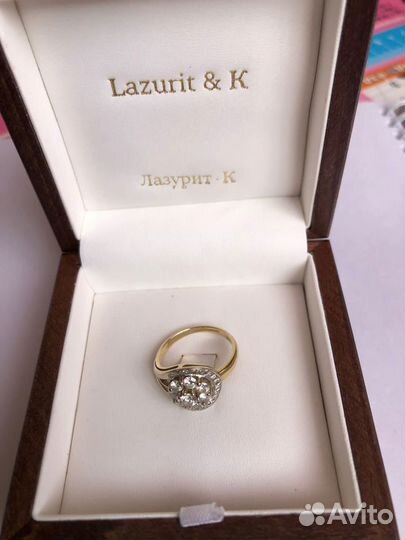 Золотое кольцо с бриллиантами lazurit&k