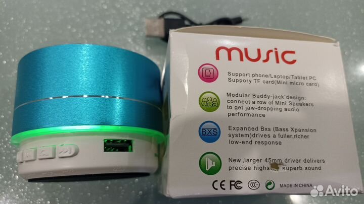 Мини блютуз колонка