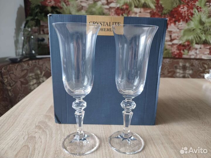 Бокалы для шампанского 5 шт. Богемия