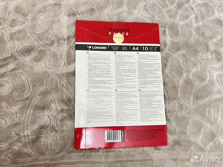 Бумага термотрансферная Lomond для светлых тканей