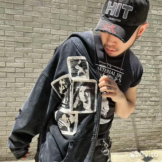 Зип худи saint michael оверсайз (новинка 2025)