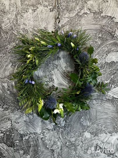 Под заказ интерьерный венок декоративный