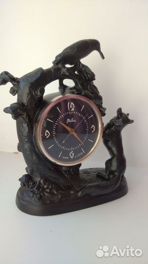 Часы, Ворона и Лисица. Касли 1965. СССР. На ходу