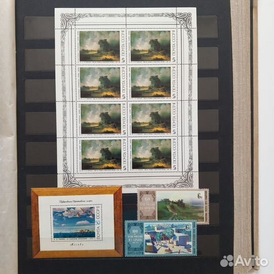 Почтовые марки и блоки чистые живопись