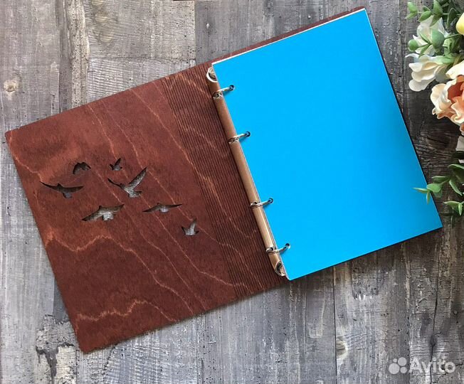 Деревянный именной блокнот / ежедневник