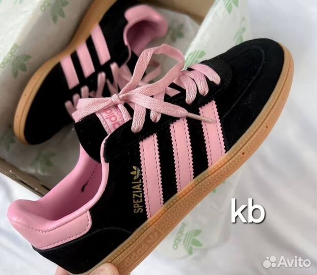 Кеды Adidas Spezial Black Pink женские