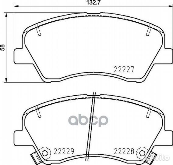 Колодки тормозные дисковые перед NP6148