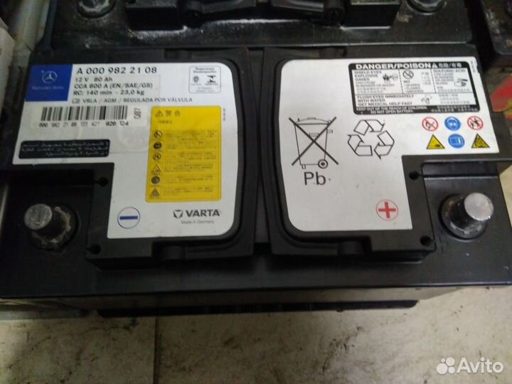 80Ач аккумулятор б/у AGM Varta A0009822108