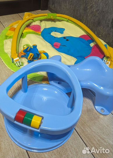Горка + стульчик для купания + развивающий коврик
