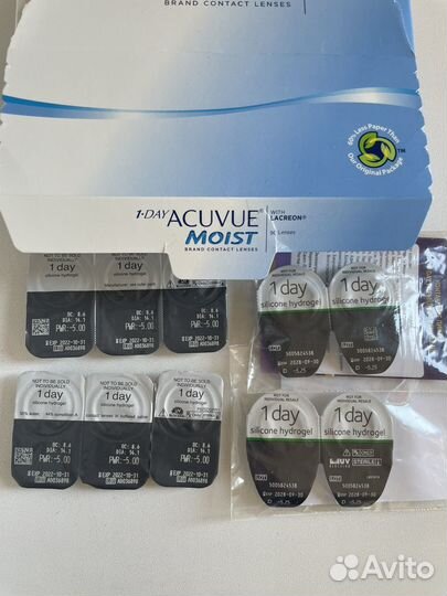 Линзы 1 day acuvue moist 60 штук
