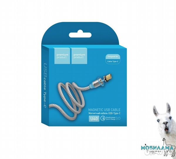 Магнитный кабель type-C 2.4А + QC3.0