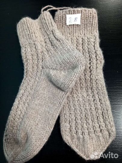 Носки ручной вязки шерстяные теплые