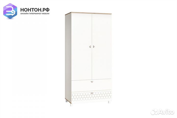 Шкаф для одежды Эйп 13.334 белый шагрень / дуб бел